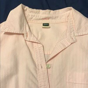Pink and white J Crew l/s button down